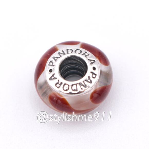 Authentic PANDORA Brown Swirl Charm - Picture 8 of 8